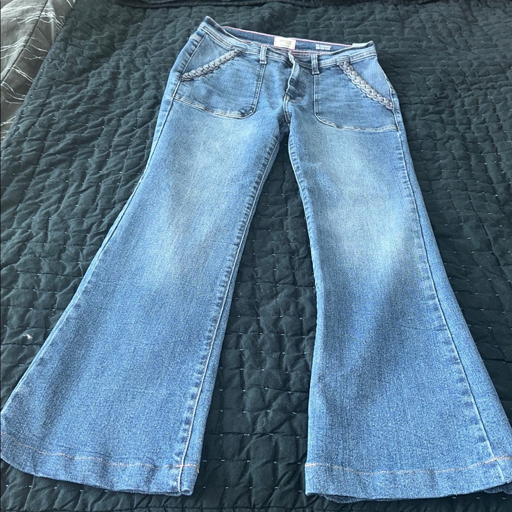 Kensie Jeans Vintageluxe Savannah High Rise Flare Jeans size 8/29 NWOT